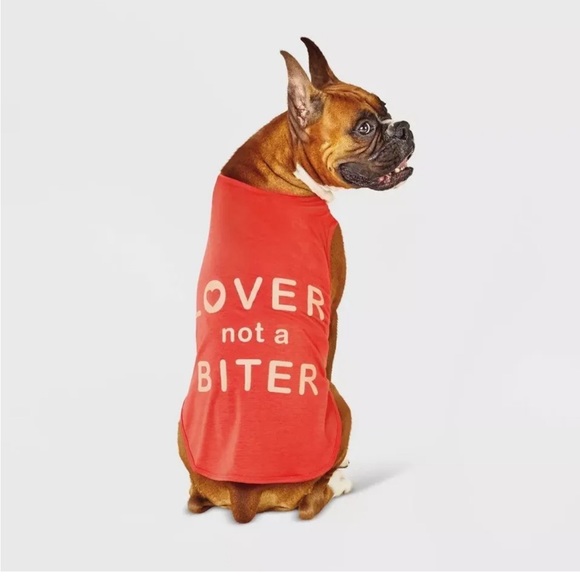 Boots & Barkley Lover Not A Biter Tank Top Dog Shirt - Picture 1 of 6